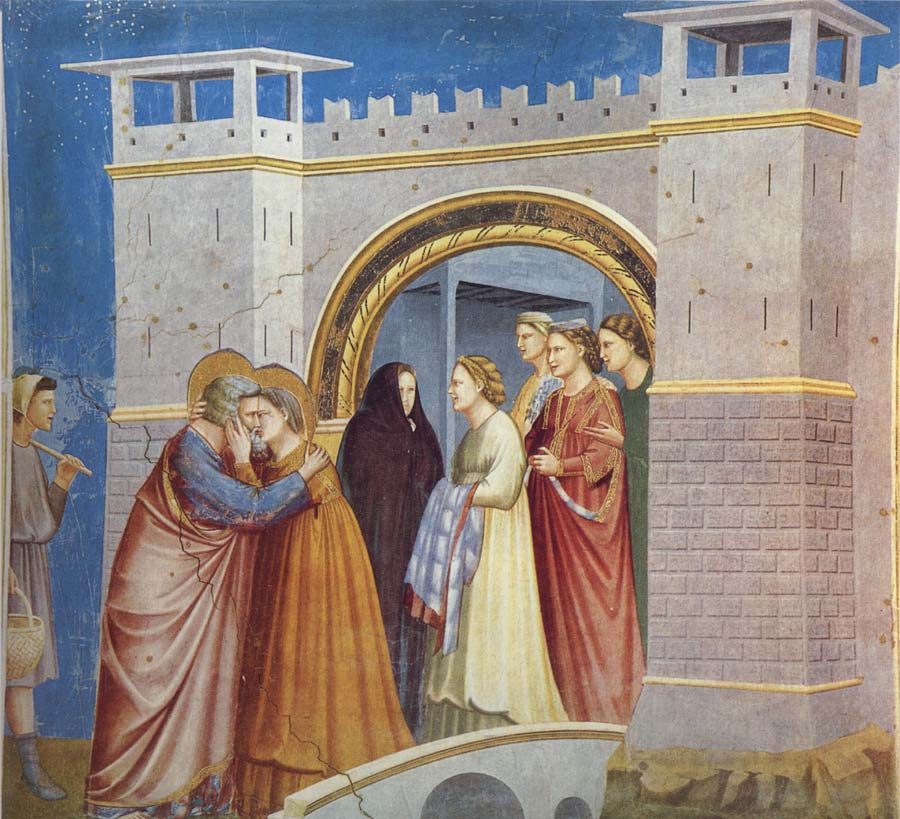 GIOTTO di Bondone Anna and Joachim Meet at the Golden Gate